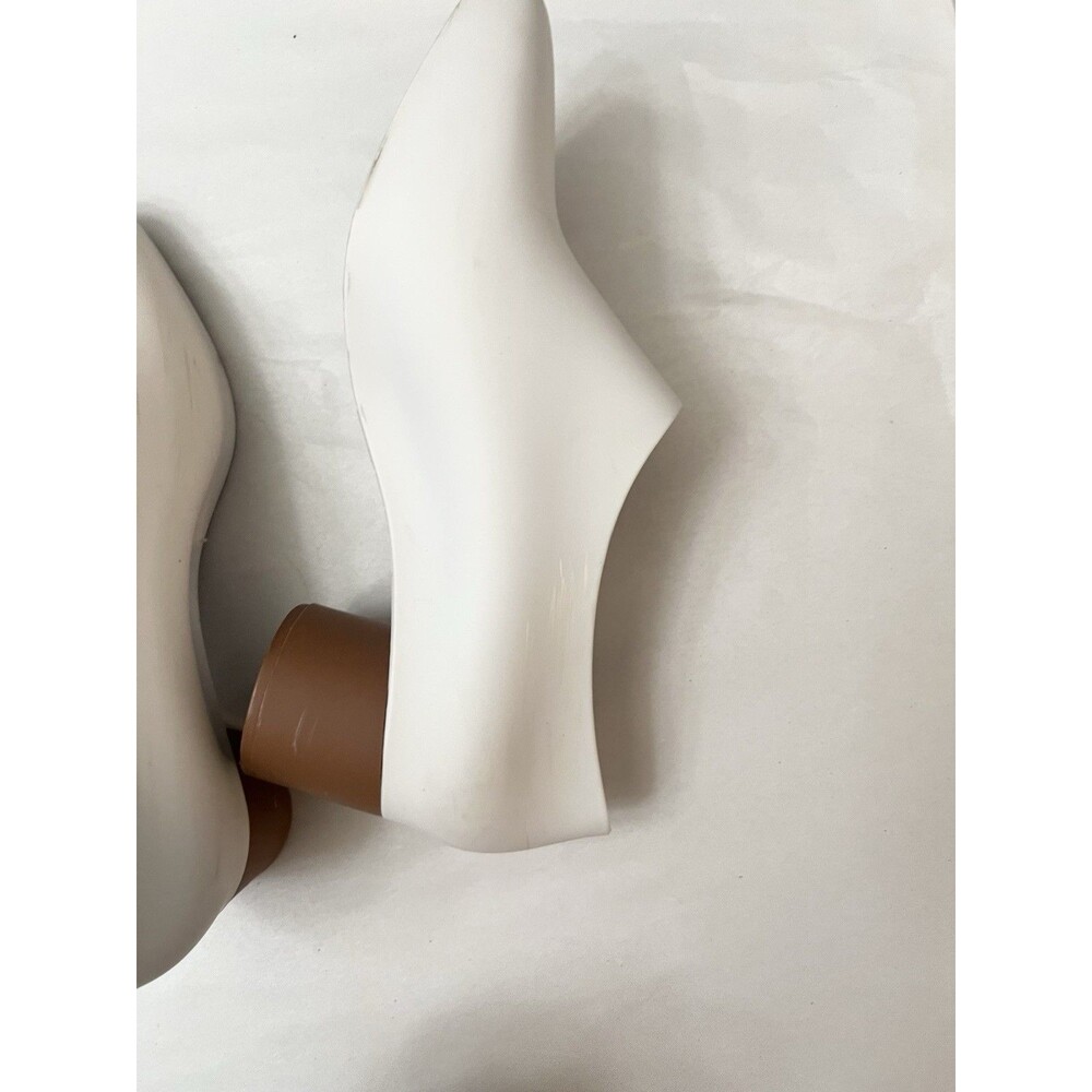 Melissa Mid Bootie Size 7 38 White Rubber Heels Ankle Boots Pull on Waterproof - Picture 10 of 11